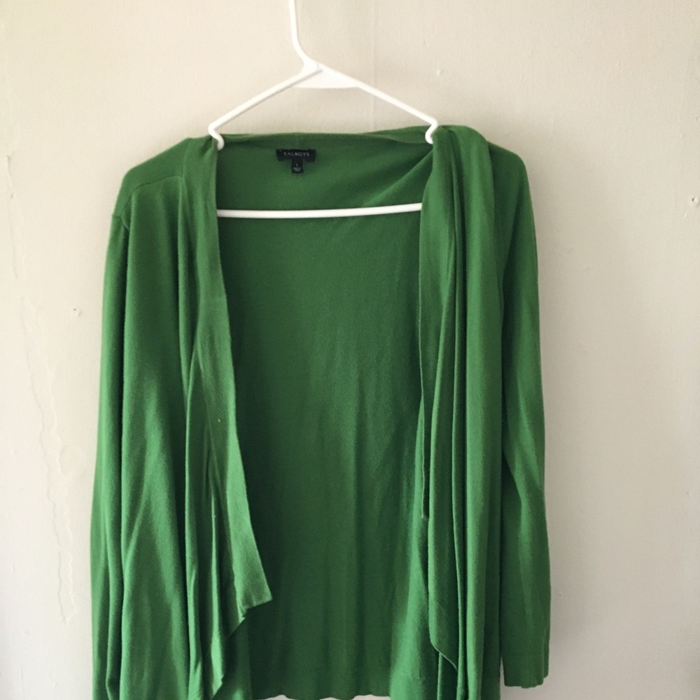 Green cardigan